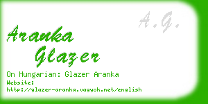 aranka glazer business card